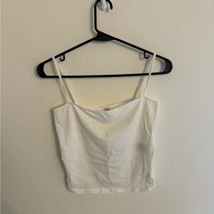 H&M White Basic Spaghetti Strap Tank Top Cami in size Small